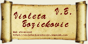 Violeta Božičković vizit kartica